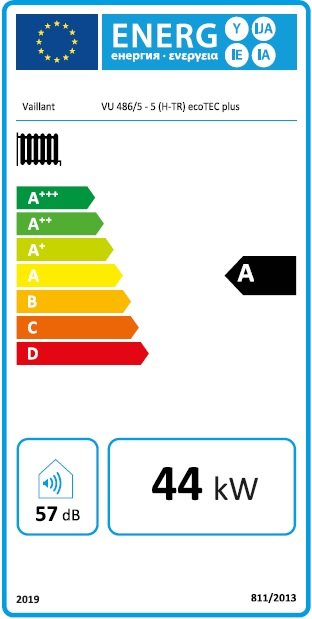 Vaillant ecoTEC Plus VU 486 5-5 Duvar Tipi 48 kW Yoğuşmalı Kazan Enerji Etiketi